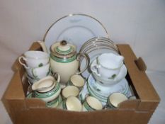 Spode`s `Royal Jasmine` part coffee set, Royal Staffordshire part tea set & sel. Limoges plates