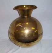 Lg. brass spittoon