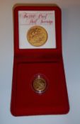 1980 half sovereign in Royal Mint case