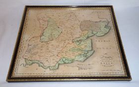 Neele hand-coloured map `Soil of Essex`