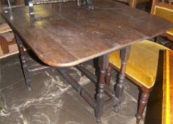 Oak drop leaf table