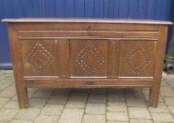 18th c. oak coffer