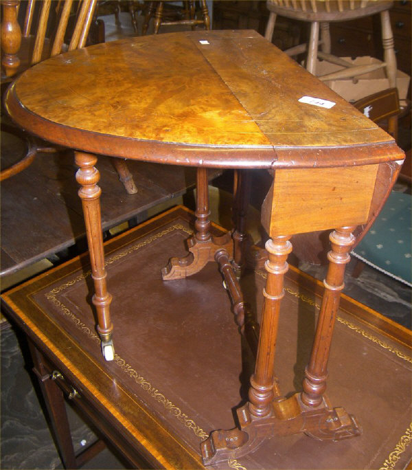 Inlaid walnut Sutherland table