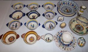 Sel. Quimper tableware inc. bowls