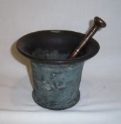 Bronze pestle & mortar