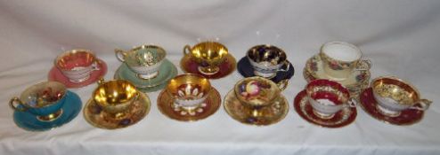 Sel. Aynsley cups, saucers & trios