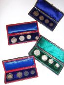 4 Maundy coin sets in orginal boxes 1895, 1896, 1899 & 1902