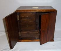 Oak smokers cabinet with internal drawers