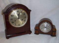 Westminster chime mantel clock & sm. 8 day mantel clock