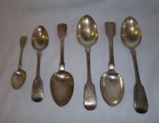 Sel. Geo. & Vict. silver spoons inc. 4 serving spoons, dessert spoon & teaspoon