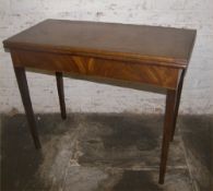 19th c. mah. tiptop table with inlaid frieze