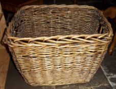 Wicker log basket