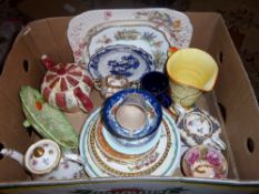 Sel. decorative plates, teapots, cabbage leaf drainer dish, cake plates etc.