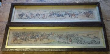 Pr framed hand-coloured hunting prints (9) `My Souls On Fire And Eager For The Field` & (10) `A