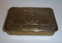 Brass Princess Mary gift box 1914 with original card