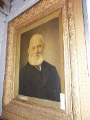 Gilt framed portrait of a bearded gentleman