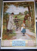 Calendar `G. Atkin`s General Grocery & Provision Stores Market Place Alford` dated 1893