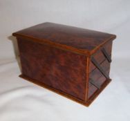 Burr walnut 3 tiered box