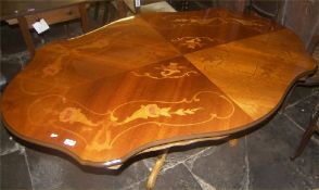 Modern Inlaid mah. dining table