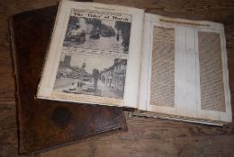 Old bible & album of old newspaper cuttings