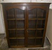 Oak glazed cabinet