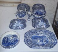 Copeland Spode Italian tableware comprising plates, lidded tureens, bowl, flan dish approx. 35