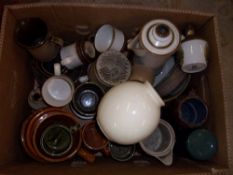 Sel. stoneware kitchen pots, Denby part coffee set etc.