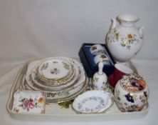 Sel. decorative pin dishes, plates, vase etc. inc. Wedgwood, Minton
