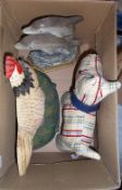 3 door stops inc. "Light Sussex Hen"