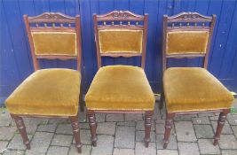 Set 3 Vict. dining chairs