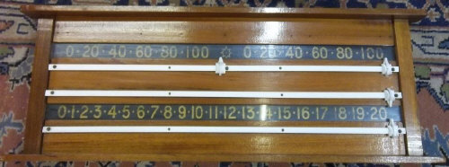 Wooden snooker scoreboard