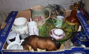 Sel. misc. ceramics inc. Beswick horse, Myott cup & saucer, lustre ware cup & saucer