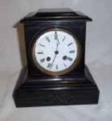 Sm. Vict. slate mantel clock