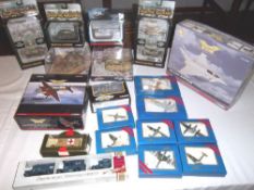 Sel. Corgi die cast vehicles inc. `WWII Legends`, `Fighting Machines`, De Havilland Mosquito