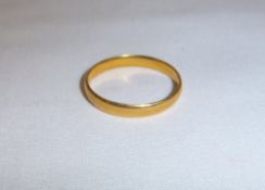 22ct gold wedding band wt approx. 2g