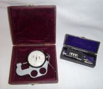 Baty London gauge & cased counter marked `Record`