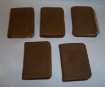 Set 5 miniature leather bound Charles Dickens novels
