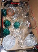 Sel. wine glasses, tumblers, jugs etc.