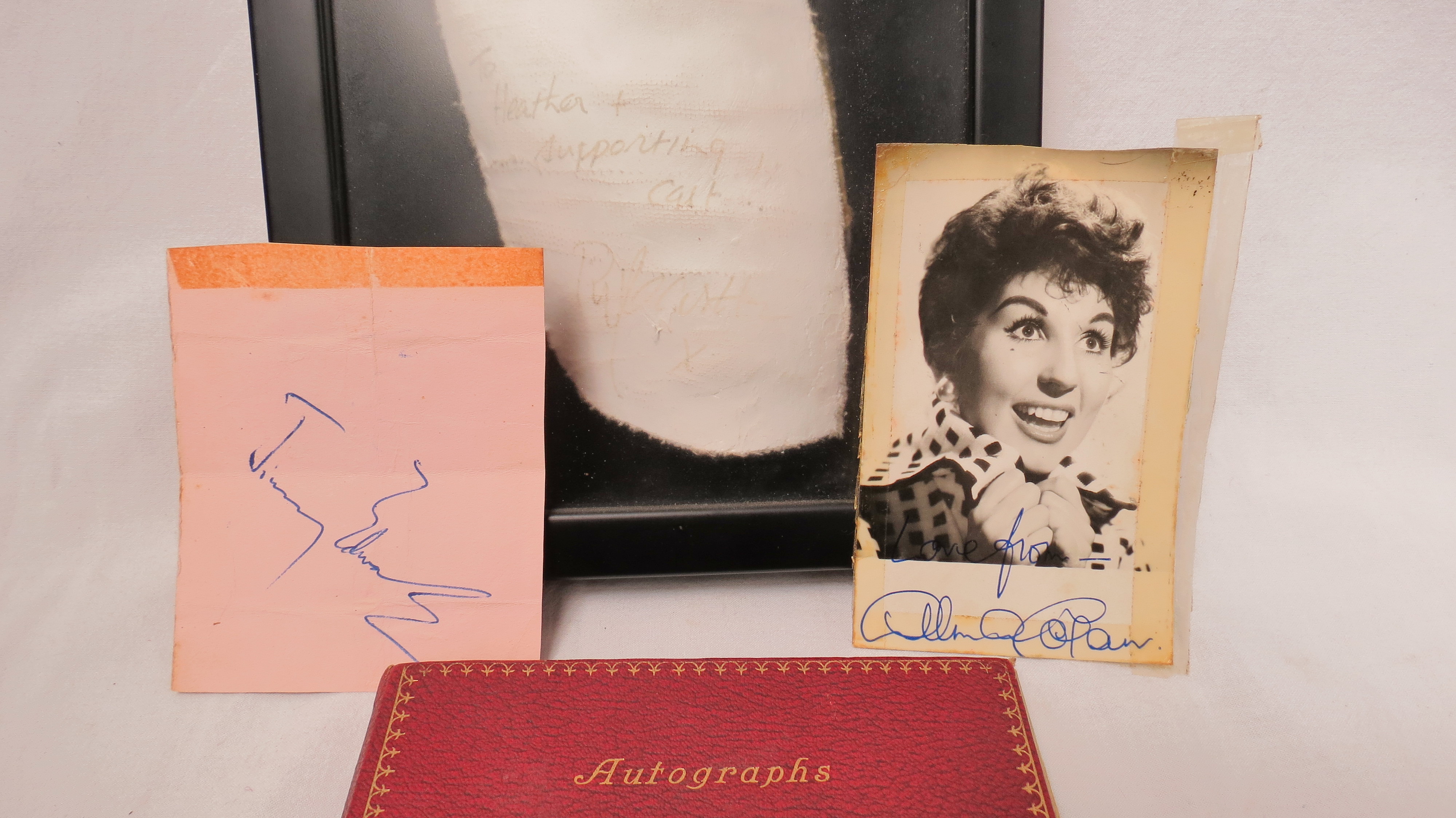 An autograph book from the 1960's containing signatures for Jimmy Edwards, Alma Cogan, The Brook
