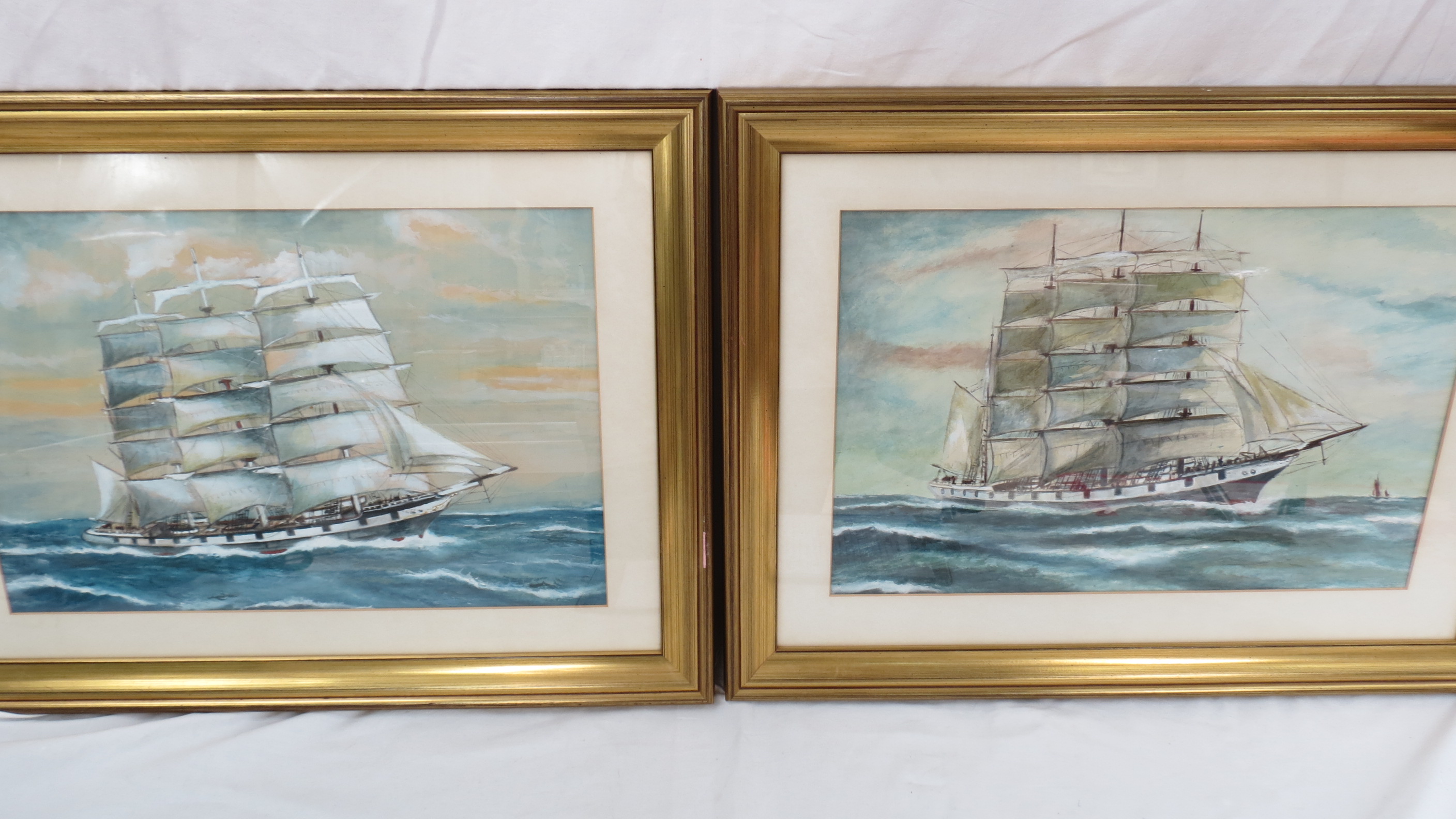 20thC English School, Schooner at sea with near full sail, watercolour, measuring 30x45, together