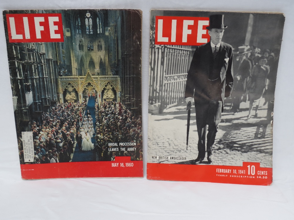 Two copies of Life magazine dated February 10th 1941 and May 16th 1960 (Princess Margaret`s
