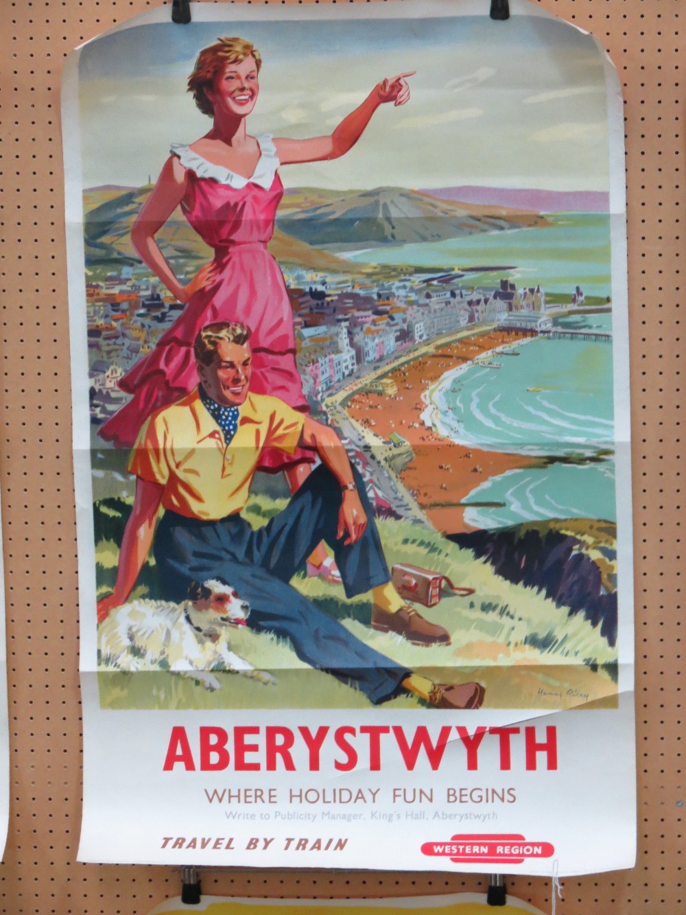 Original railway poster-Aberystwyth by Henry Riley for British Railways Western Region (145), 40".