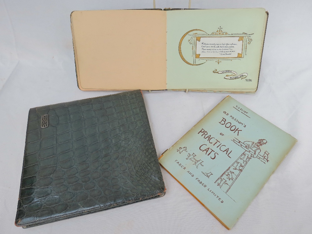 An early 20thC autograph album with friends poems and drawings collected whilst at UCNW around 1910,