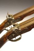 A good brace of 16-bore percussion sporting guns by Anton Burckhardt, 31.5 inch sighted damascus