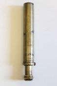 A rare brass telescopic shot and powder measure, with engraved graduated measure for ozs drams and