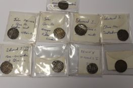 John 1189-1216 short cross pennies x 2 (both f/vf), Edward I 1272-1307 long cross pennies x 4 (all
