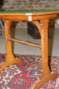 A late 19th Century Gothic revival oak foldover card table, of small proportions, with shaped