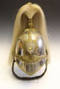 A Royal Berkshire Yeomanry Cavalry Trooper’s helmet, the white metal skull with embossed brass