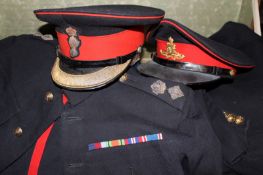 A good collection of Second War and later British Army Officer’s uniforms and headdress,