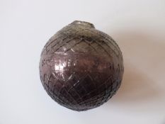 A Bogardus purple glass target ball, Patent 10th April 1877.